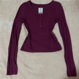 GAP teen’s dark pink Long Sleeve Tee